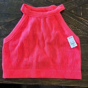 Aerie  Pink Ribbed workout Top